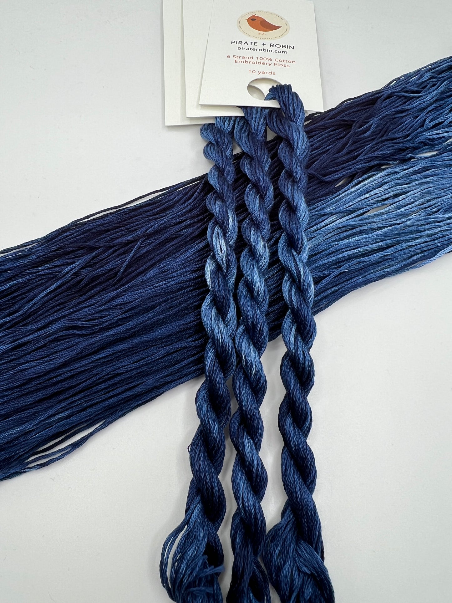 Experiment Blue | Hand dyed, 6 Strand Embroidery Floss