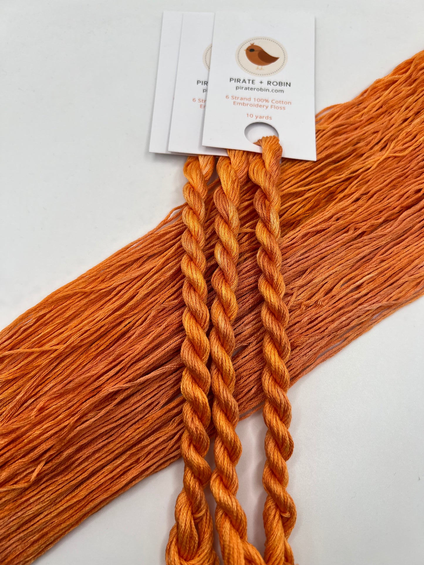 Experiment Orange | Hand dyed, 6 Strand Embroidery Floss