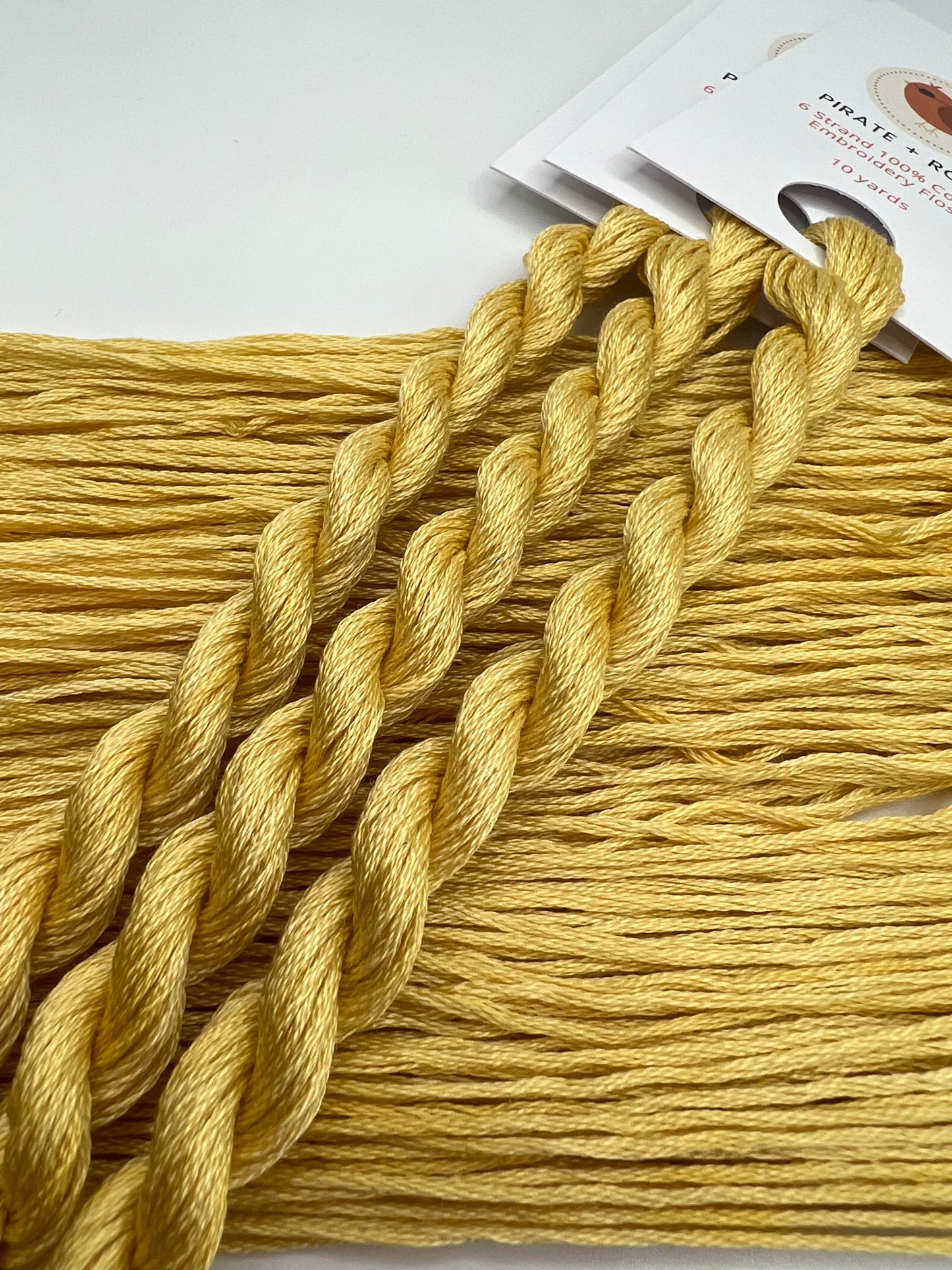 Straw | Size 20 Hand Dyed, 6 cord Cordonnet Thread