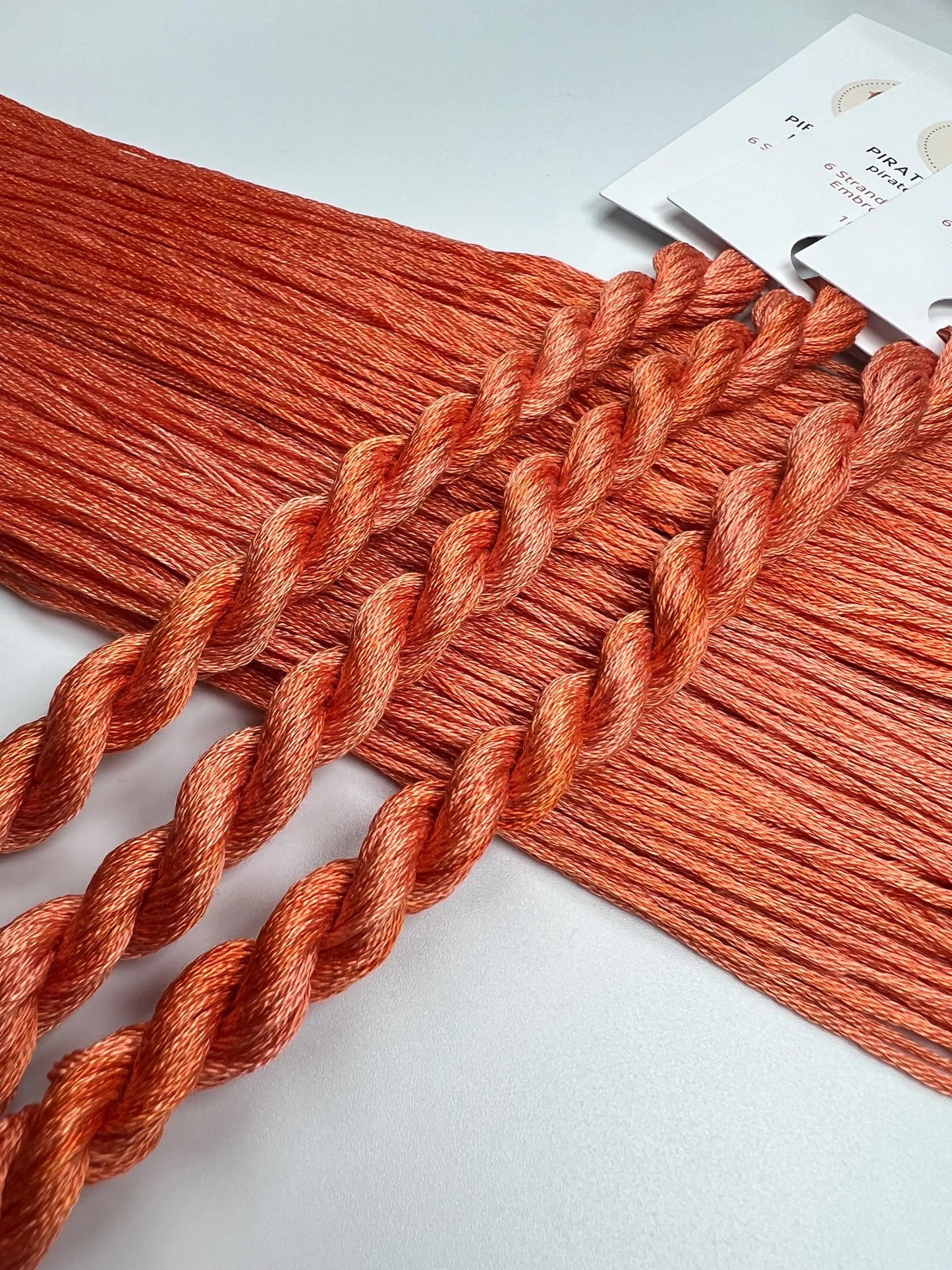 Apricot | Size 20 Hand Dyed, 6 cord Cordonnet Thread