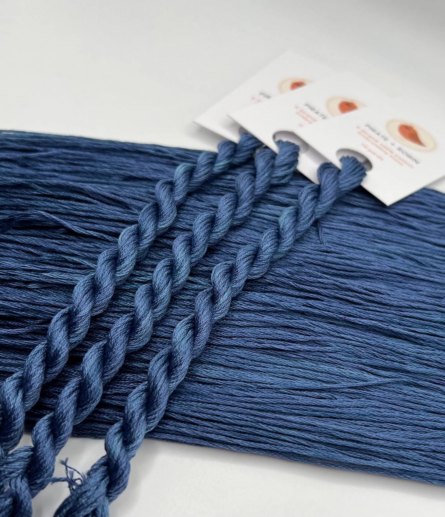 Blue Steel | Size 20 Hand Dyed, 6 cord Cordonnet Thread