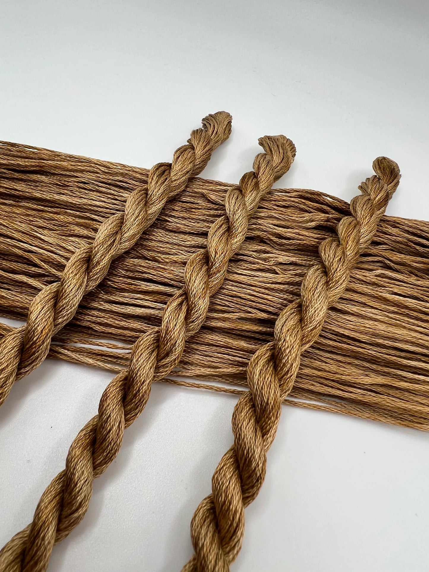 Camel | Size 20 Hand Dyed, 6 cord Cordonnet Thread