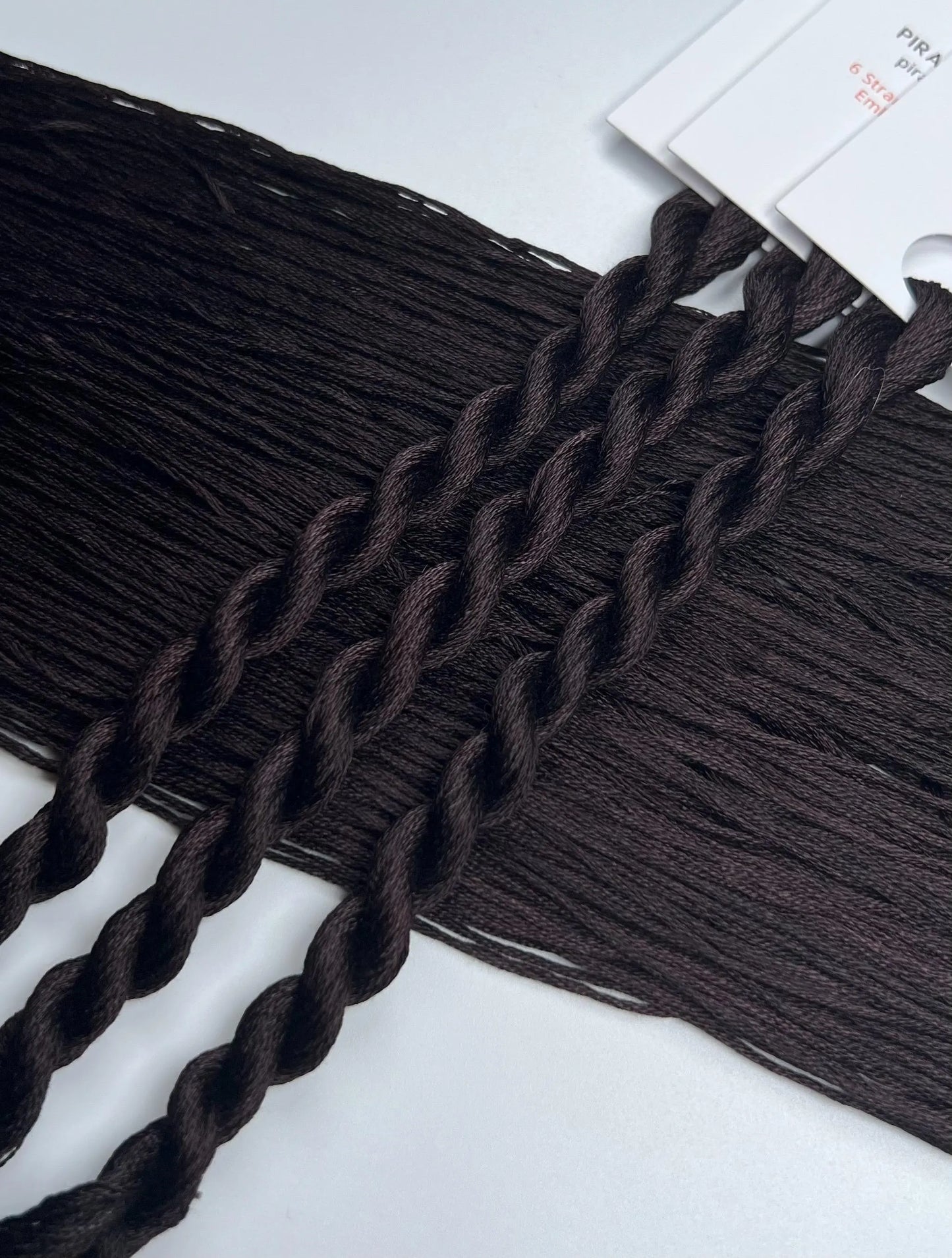 Crow | Size 20 Hand Dyed, 6 cord Cordonnet Thread