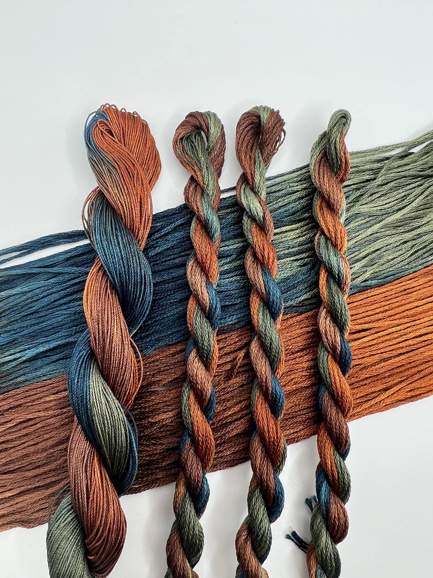 Dark Copper | Size 20 Hand Dyed, 6 cord Cordonnet Thread