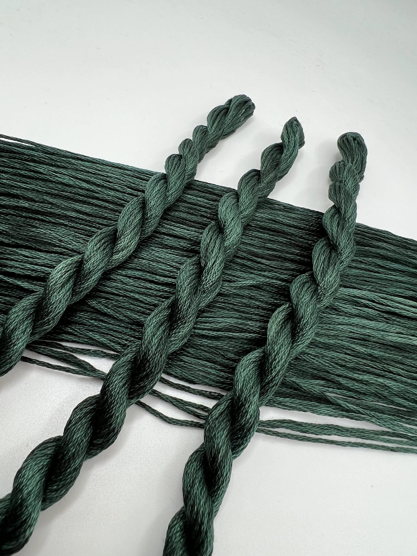 Evergreen | Size 20 Hand Dyed, 6 cord Cordonnet Thread