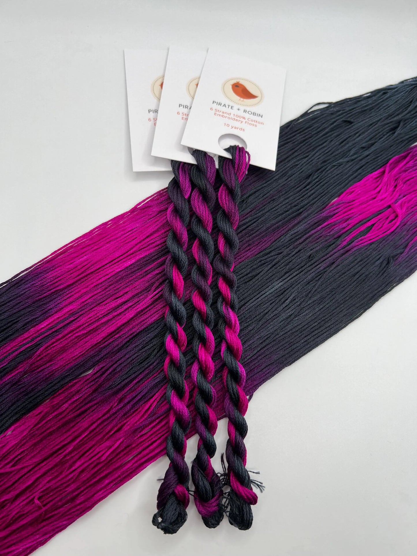 Gothic Raspberry | Size 20 Hand Dyed, 6 cord Cordonnet Thread