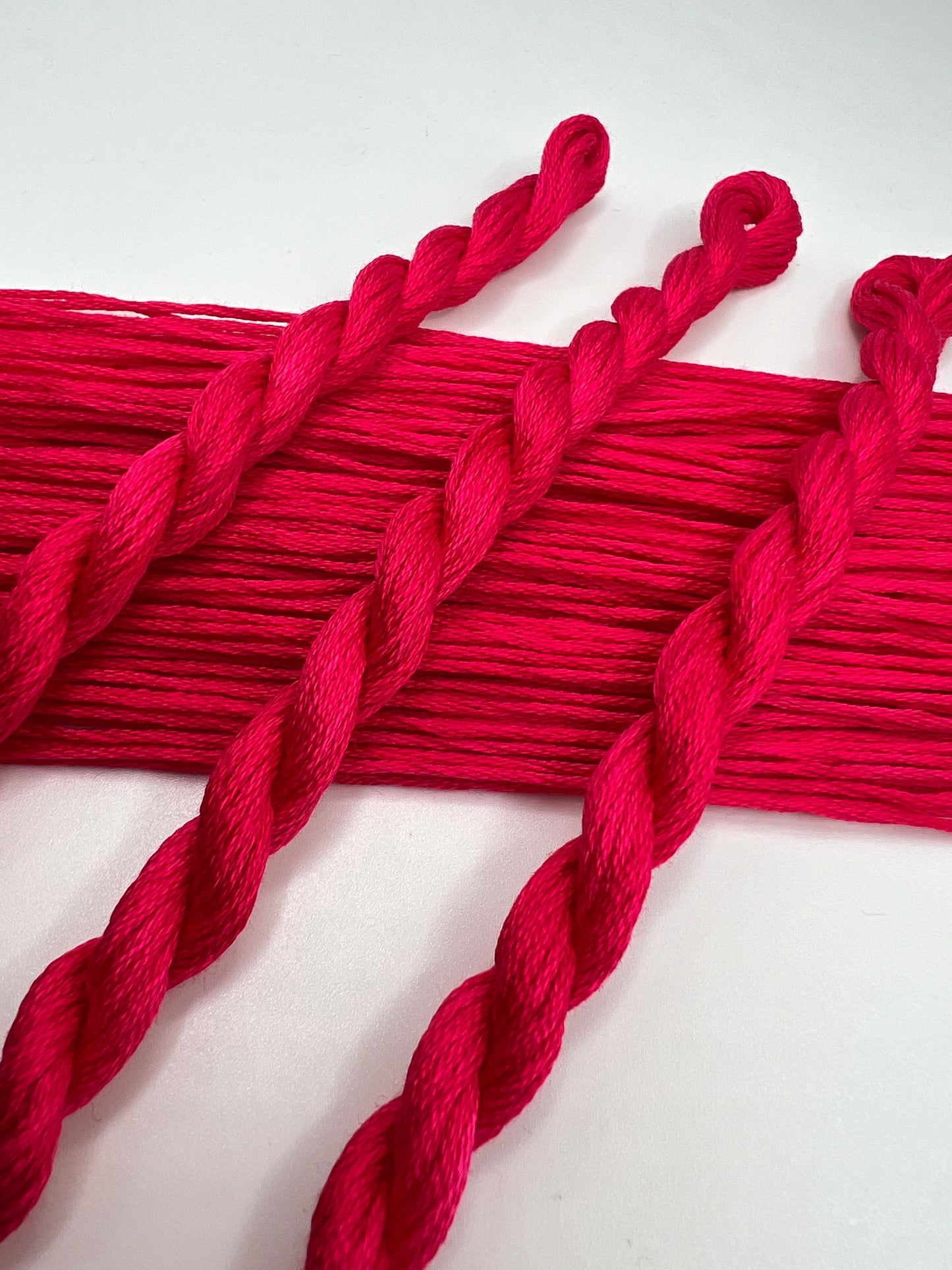 Hibiscus | Size 20 Hand Dyed, 6 cord Cordonnet Thread