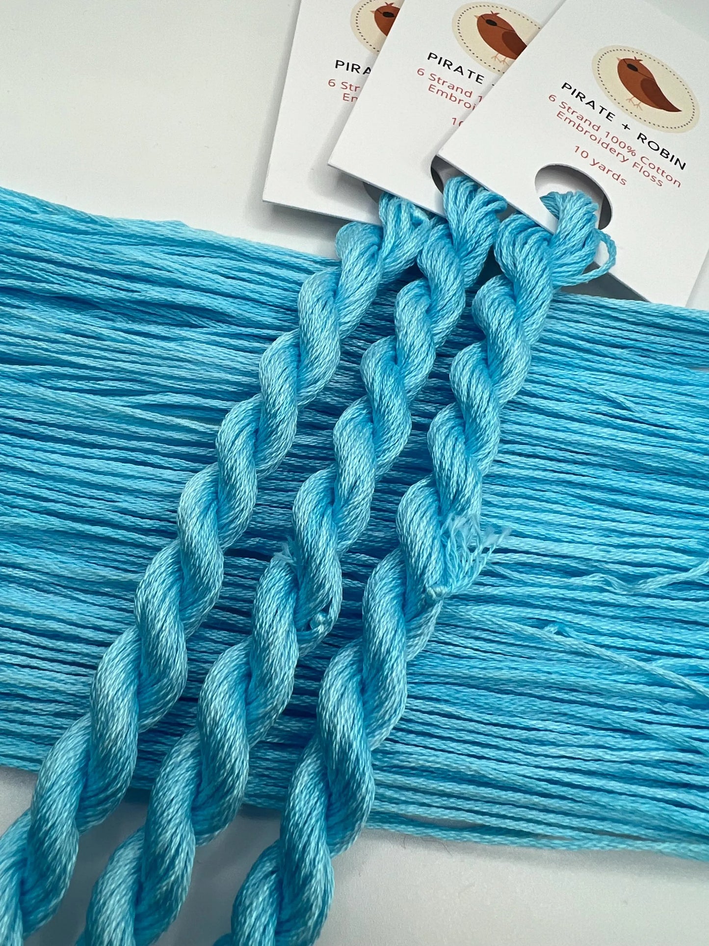 Ice | Size 20 Hand Dyed, 6 cord Cordonnet Thread