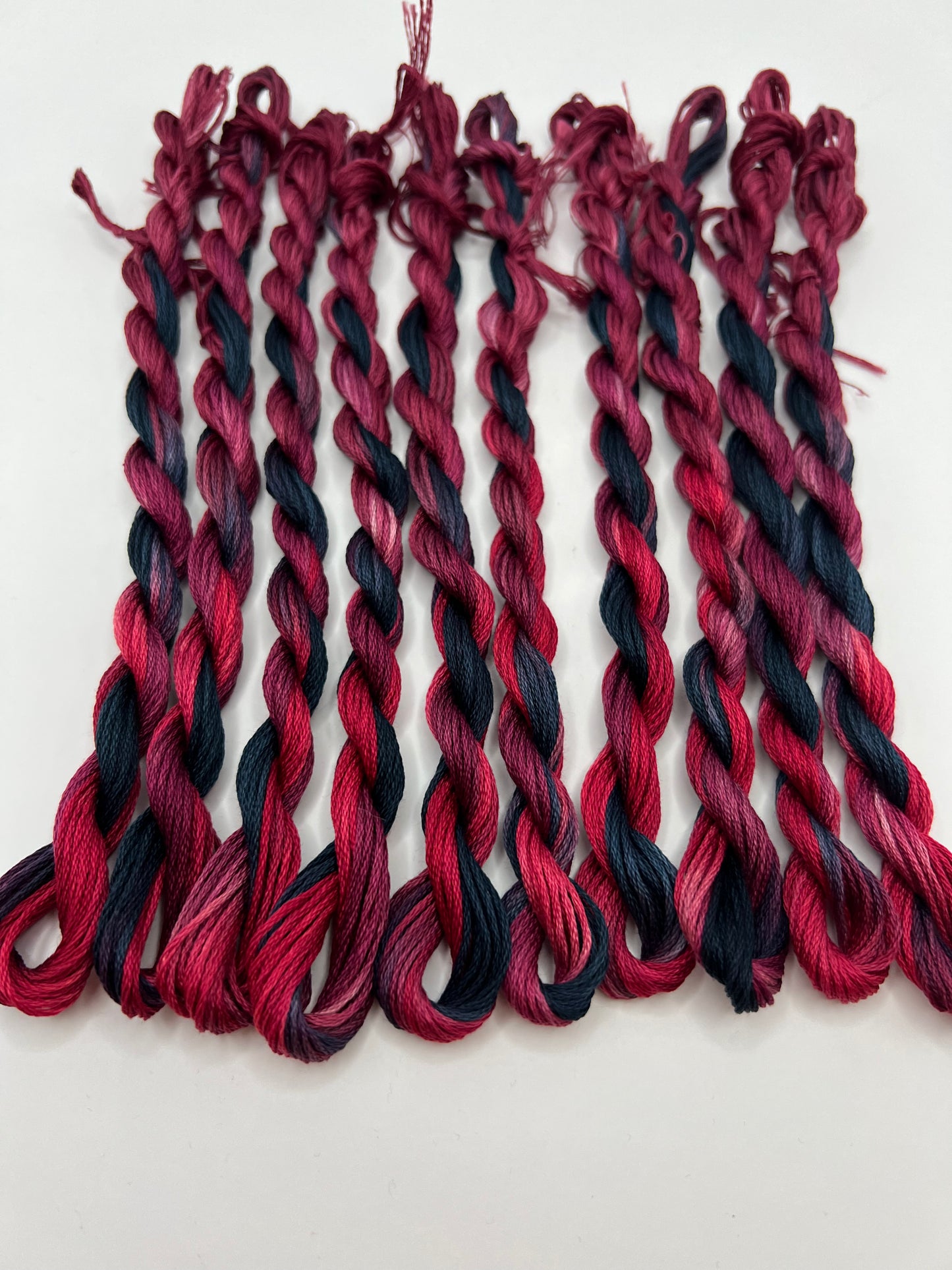 Black Dahlia | Size 20 Hand Dyed, 6 cord Cordonnet Thread