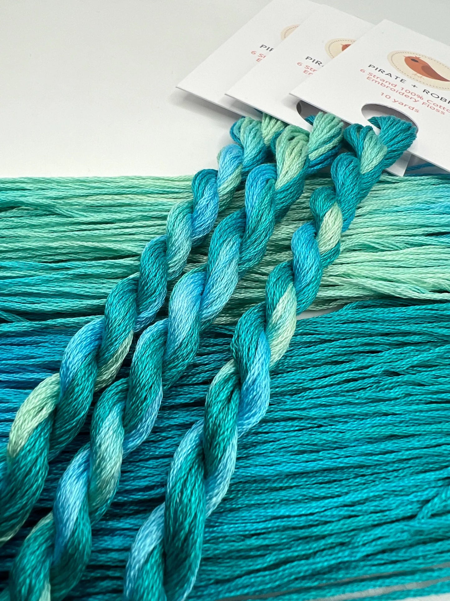 Lagoon | Size 20 Hand Dyed, 6 cord Cordonnet Thread
