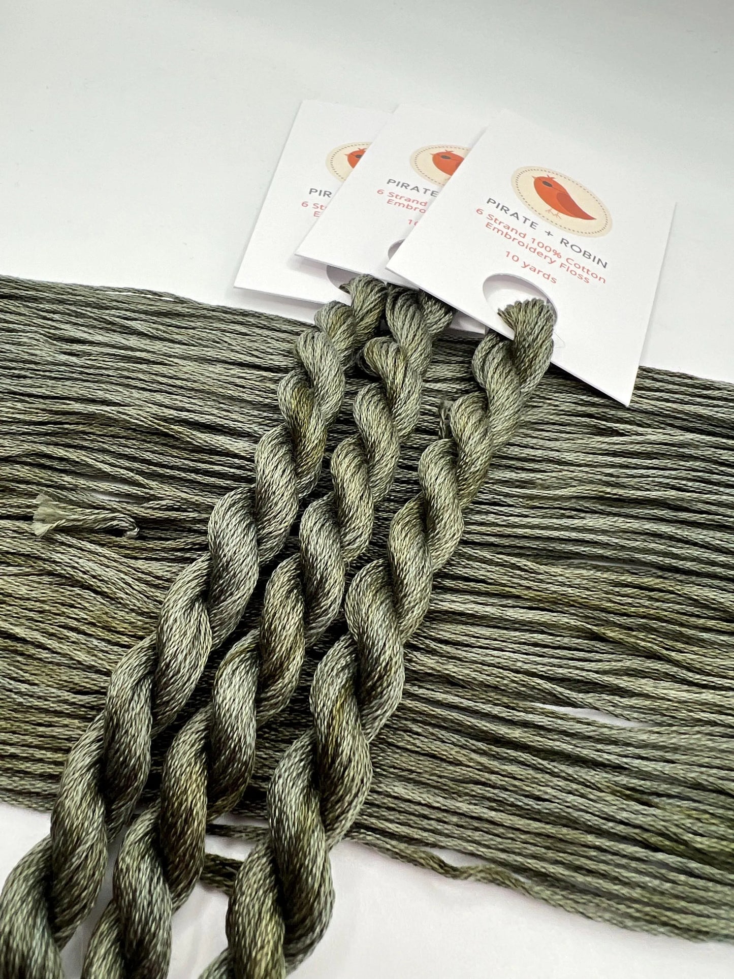 Moss | Size 20 Hand Dyed, 6 cord Cordonnet Thread