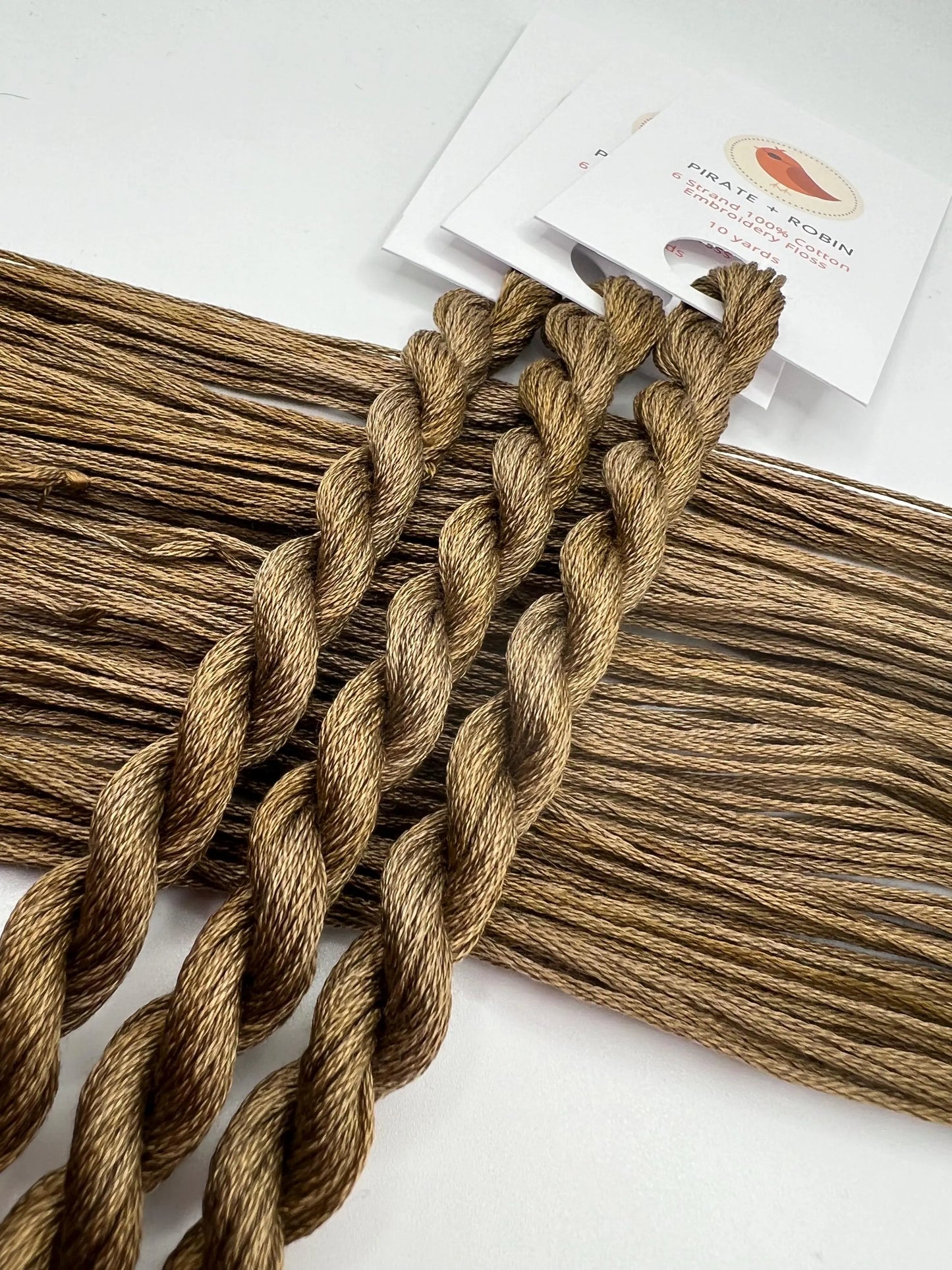 Oak | Size 20 Hand Dyed, 6 cord Cordonnet Thread