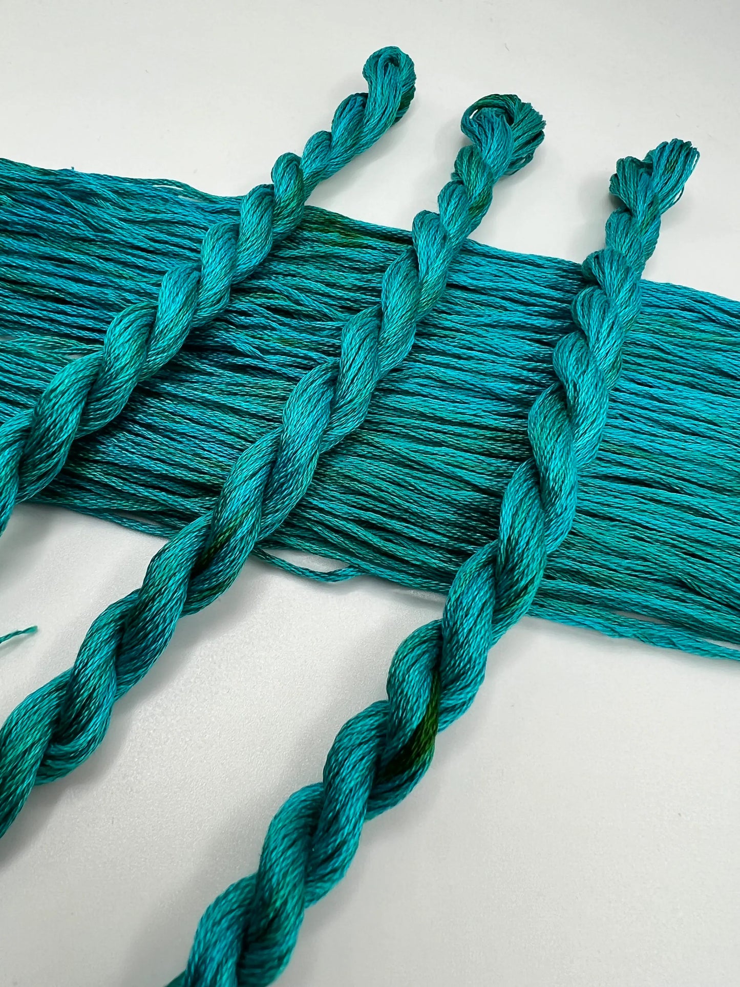 Ocean | Size 20 Hand Dyed, 6 cord Cordonnet Thread