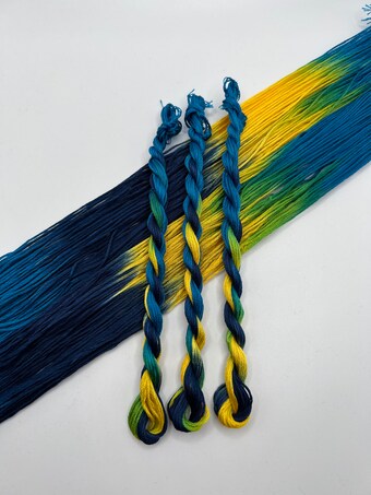 Pacific Sun | Size 20 Hand Dyed, 6 cord Cordonnet Thread