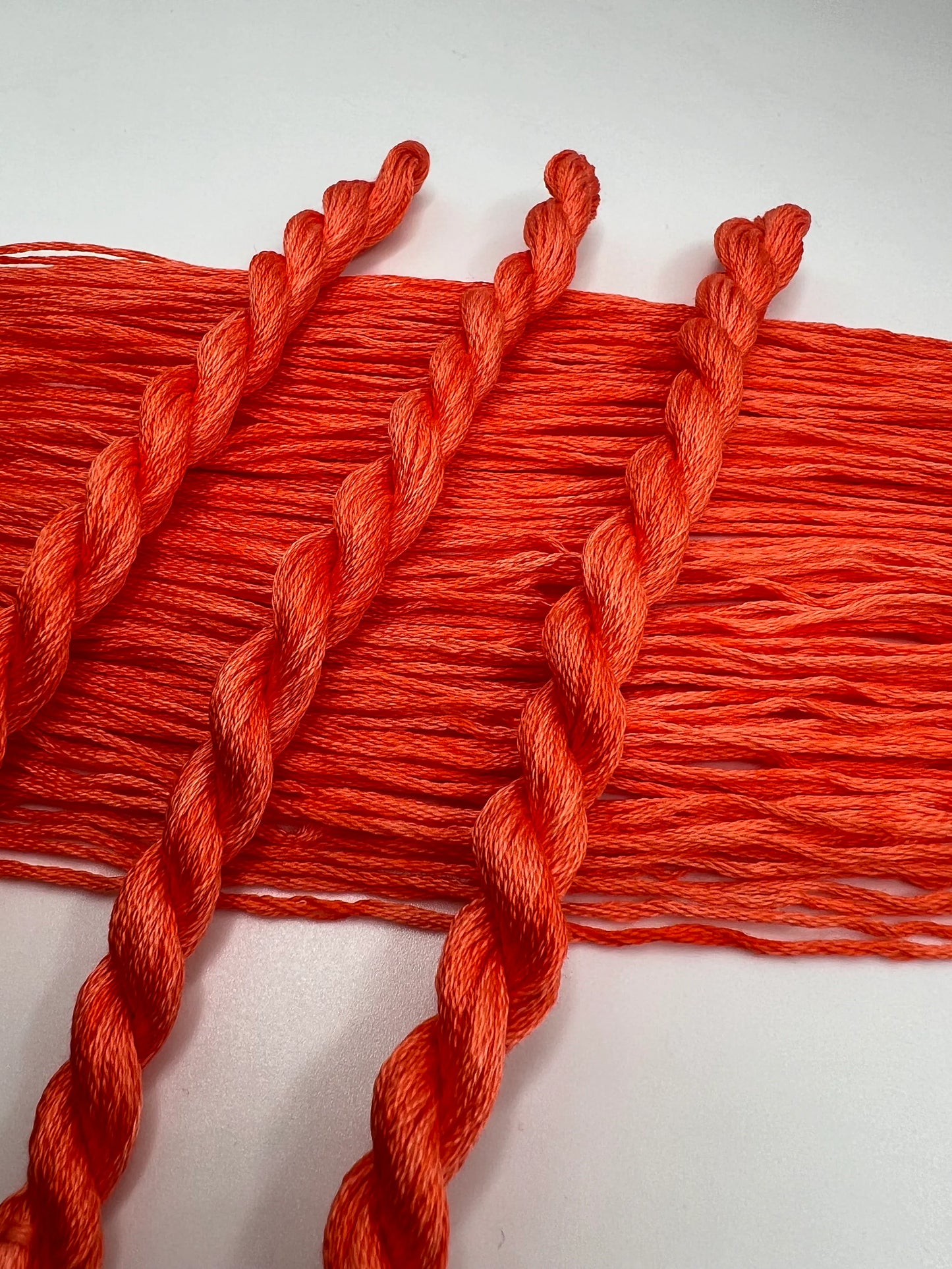 Peach | Size 20 Hand Dyed, 6 cord Cordonnet Thread