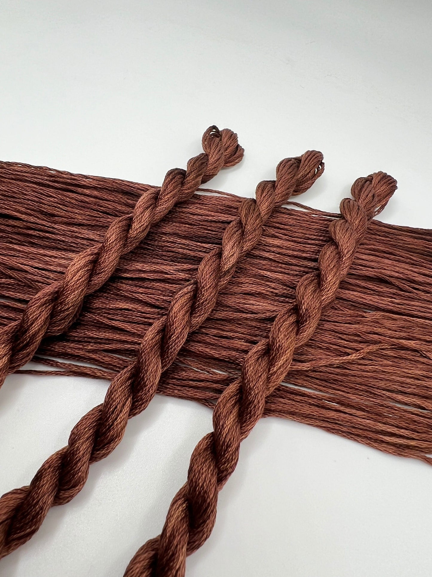 Pecan | Size 20 Hand Dyed, 6 cord Cordonnet Thread
