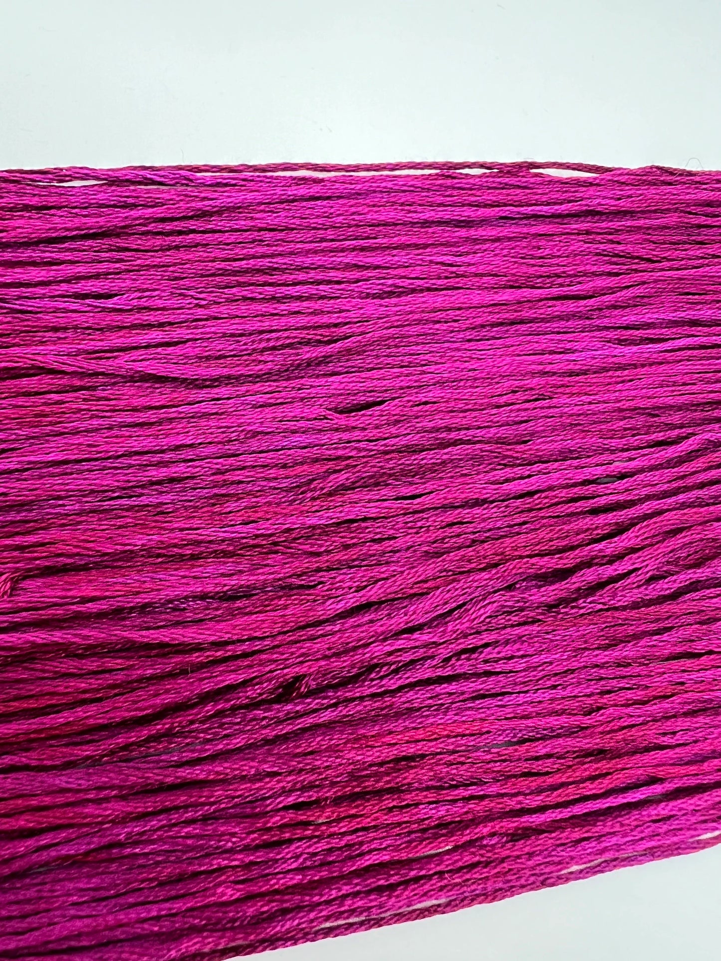 Raspberry | Size 20 Hand Dyed, 6 cord Cordonnet Thread
