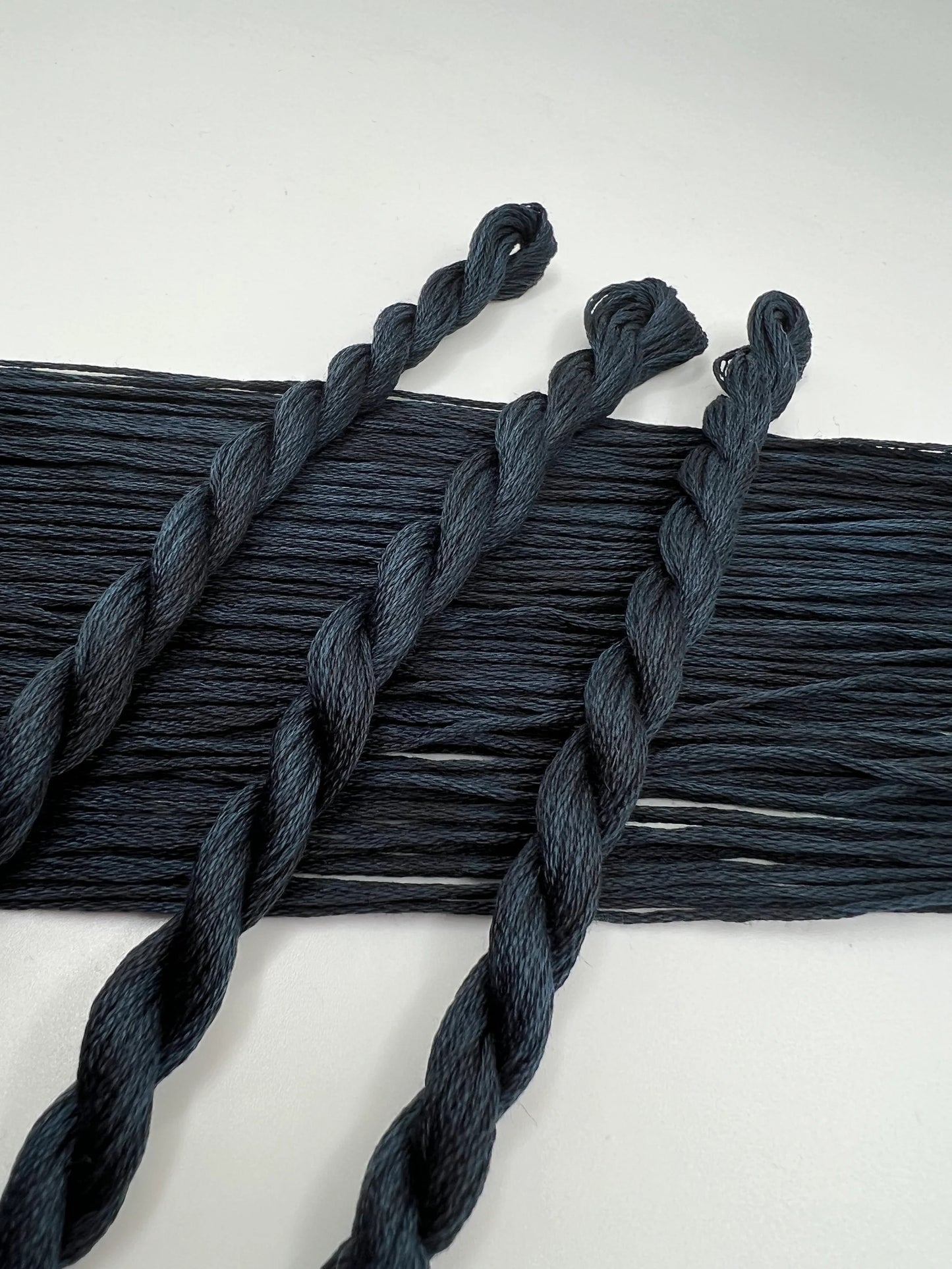 Raven | Size 20 Hand Dyed, 6 cord Cordonnet Thread