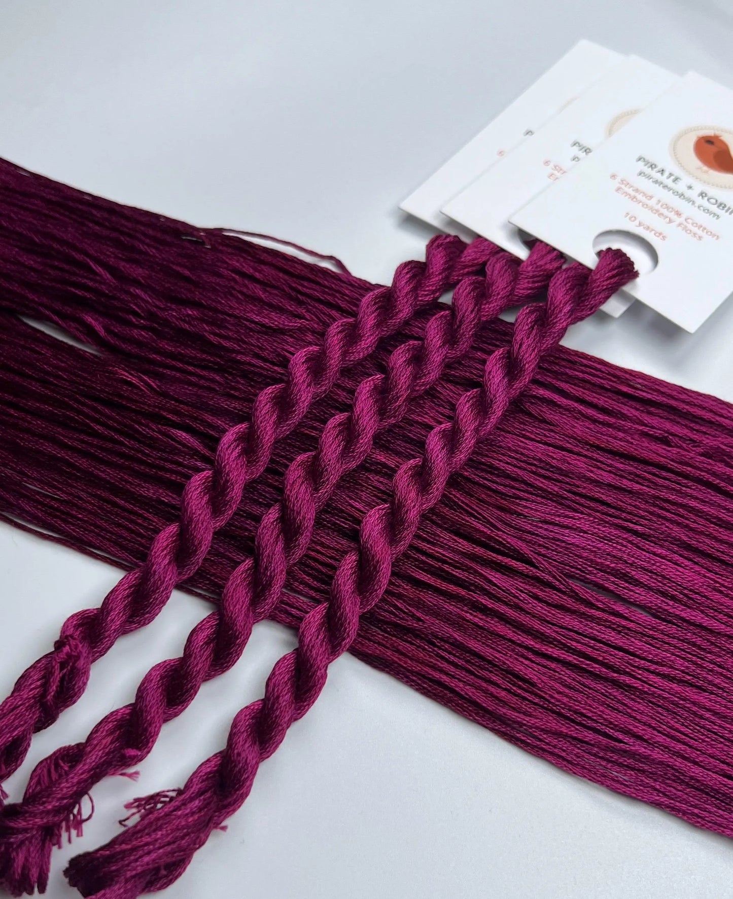 Sangria | Size 20 Hand Dyed, 6 cord Cordonnet Thread