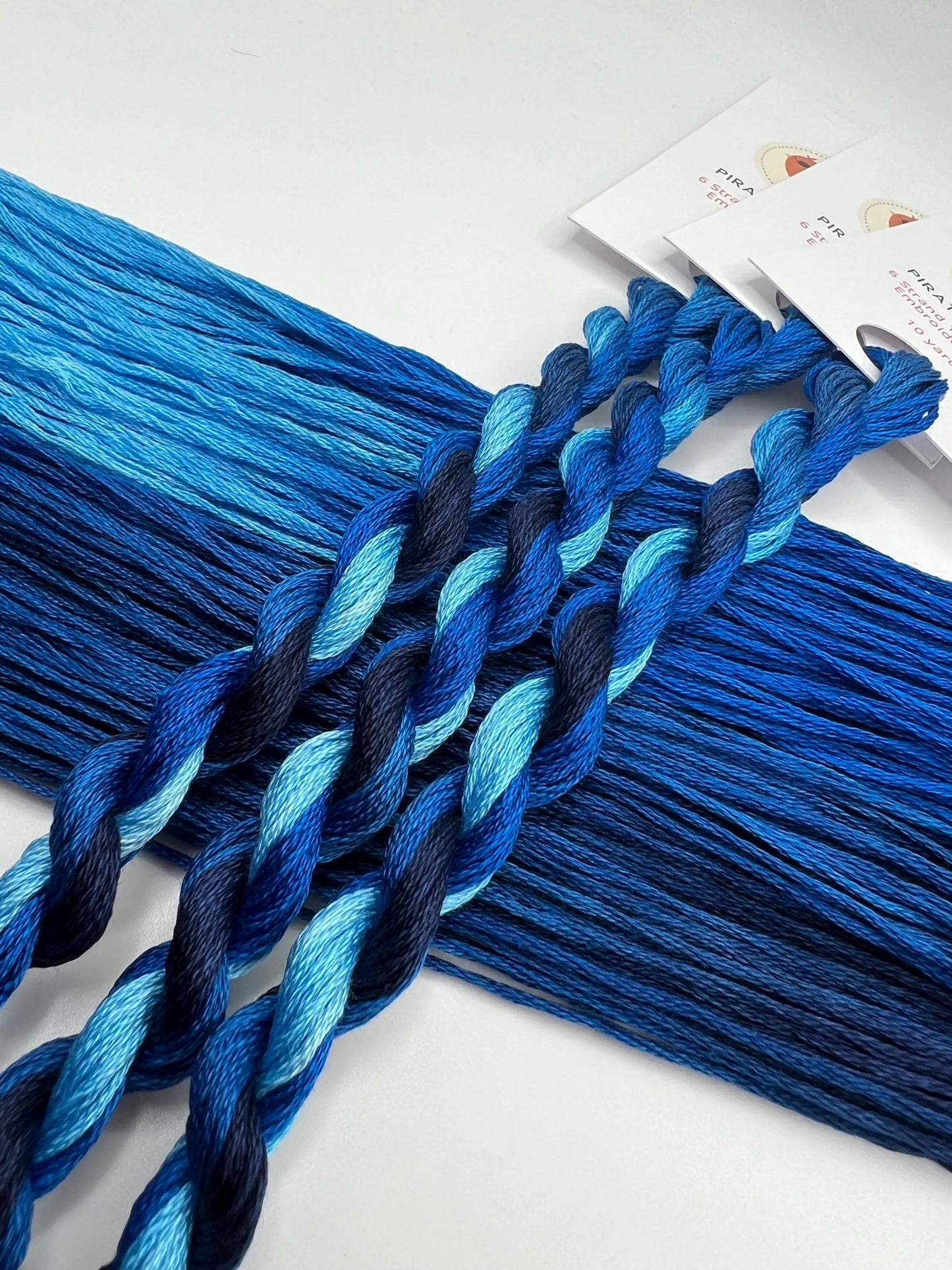Tekhelet | Size 20 Hand Dyed, 6 cord Cordonnet Thread