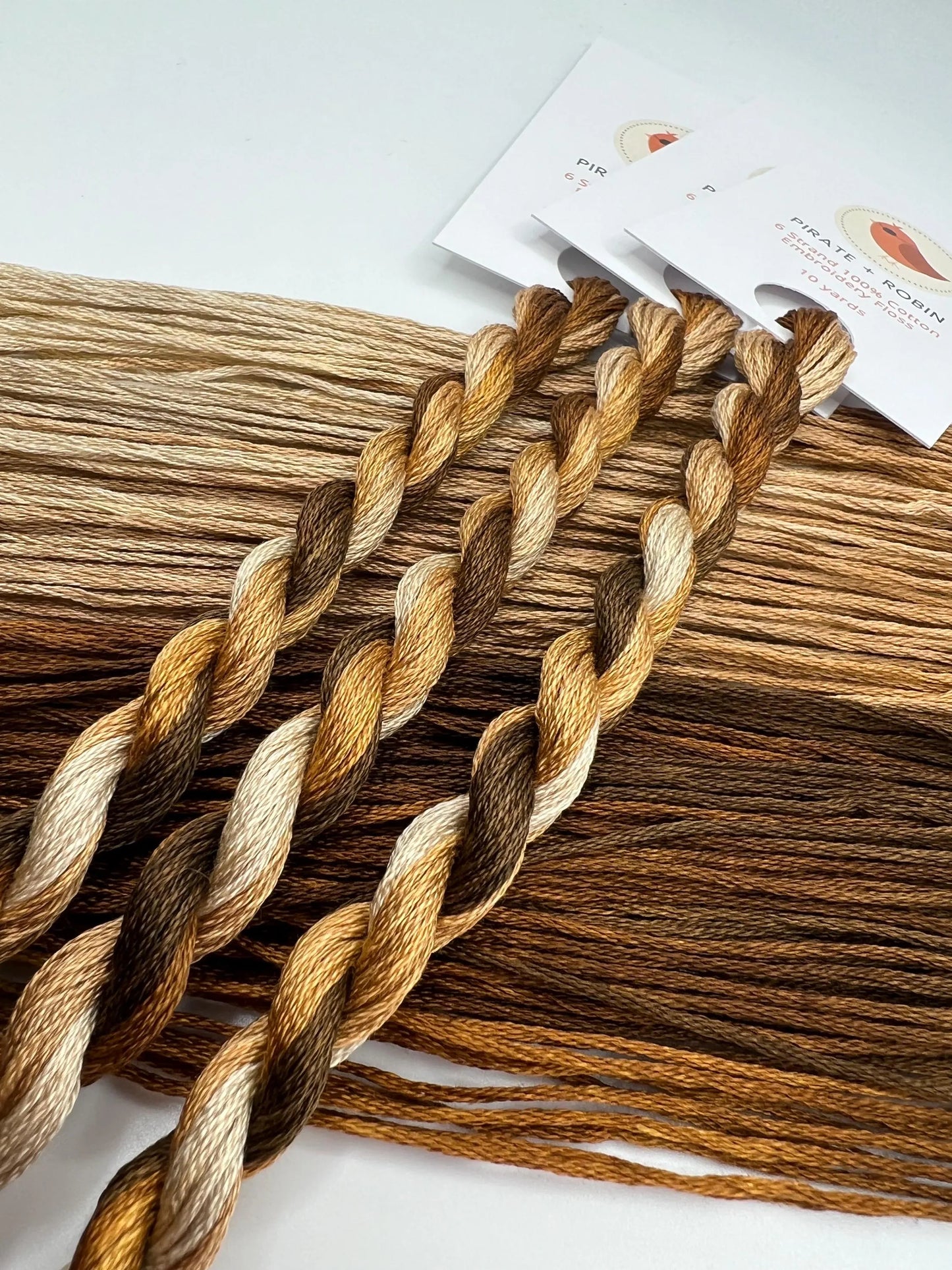 Toasty | Size 20 Hand Dyed, 6 cord Cordonnet Thread