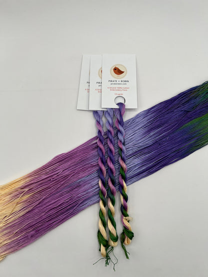 Delphinium | Hand dyed, 6 Strand Embroidery Floss