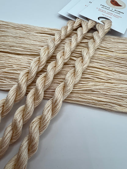 Almond | Hand dyed, 6 Strand Embroidery Floss