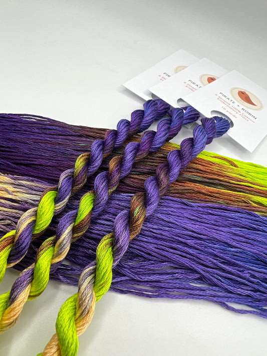 Electric Spring | Hand dyed, 6 Strand Embroidery Floss