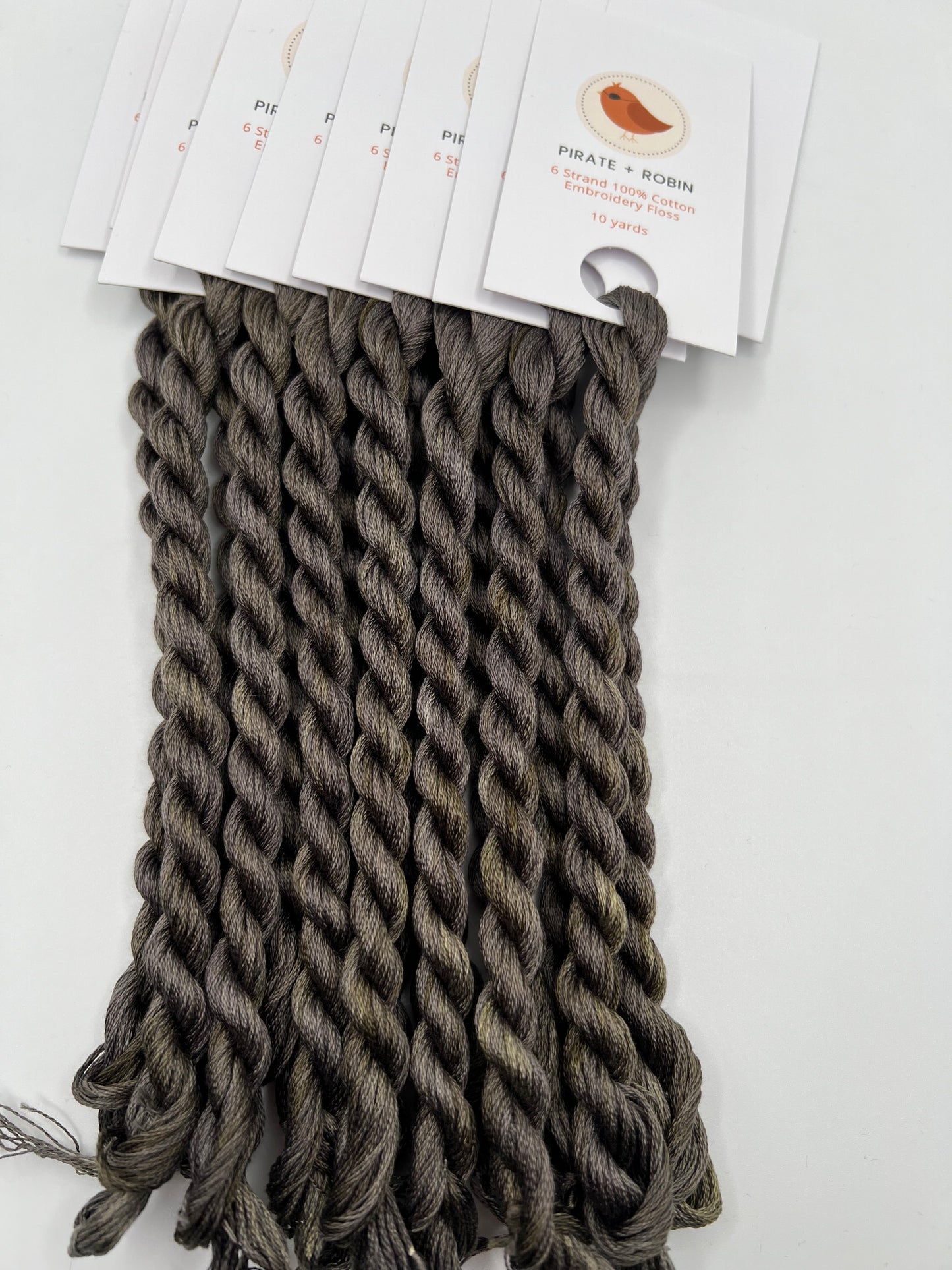 Charcoal | Hand dyed, 6 Strand Embroidery Floss