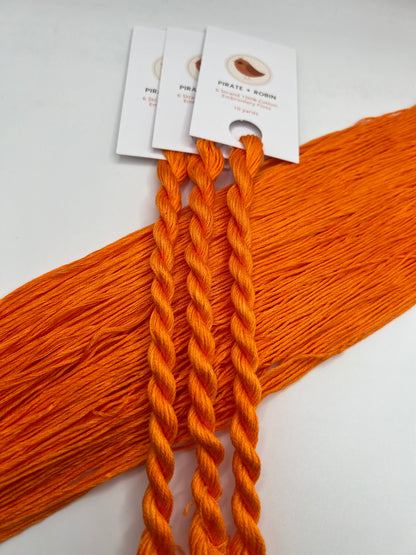 Carrot | Size 20 Hand Dyed, 6 cord Cordonnet Thread