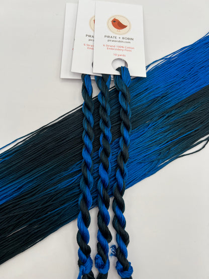 Blue Jay | Hand dyed, 6 Strand Embroidery Floss