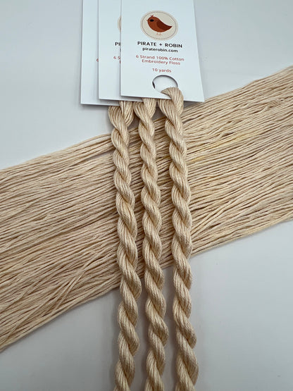 Almond | Hand dyed, 6 Strand Embroidery Floss