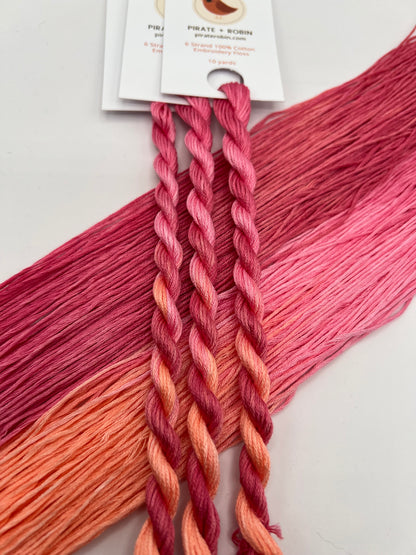 Bloom | Hand dyed, 6 Strand Embroidery Floss