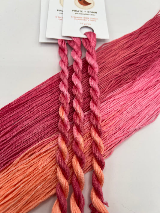 Bloom | Hand dyed, 6 Strand Embroidery Floss