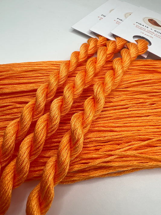 Cantaloupe | Hand dyed, 6 Strand Embroidery Floss