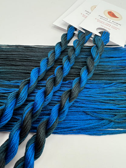 Blue Jay | Hand dyed, 6 Strand Embroidery Floss
