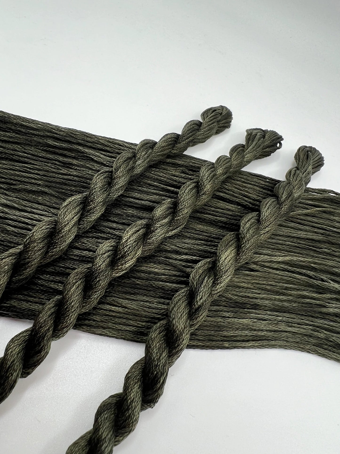 Army | Size 20 Hand Dyed, 6 cord Cordonnet Thread