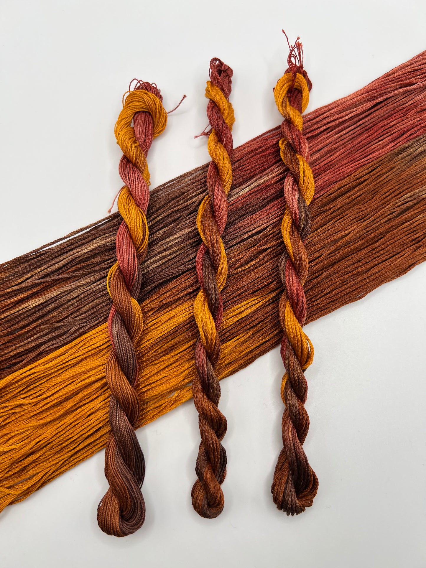 Autumn Harvest | Hand dyed, 6 Strand Embroidery Floss