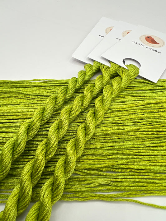 Split Pea | Hand dyed, 6 Strand Embroidery Floss