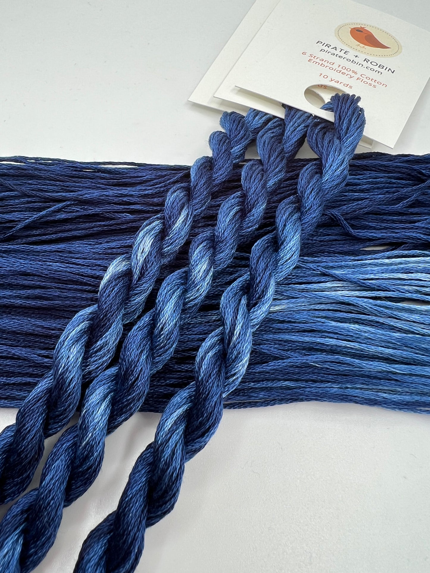 Experiment Blue | Hand dyed, 6 Strand Embroidery Floss