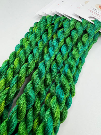 Experiment Blue Green | Hand dyed, 6 Strand Embroidery Floss
