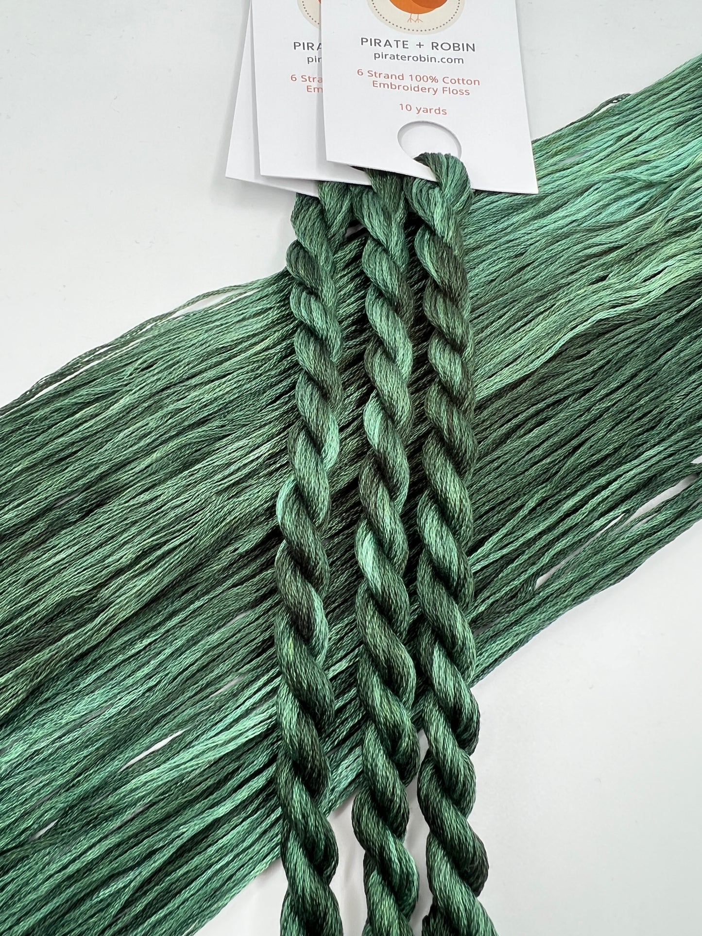 Experiment Green | Hand dyed, 6 Strand Embroidery Floss