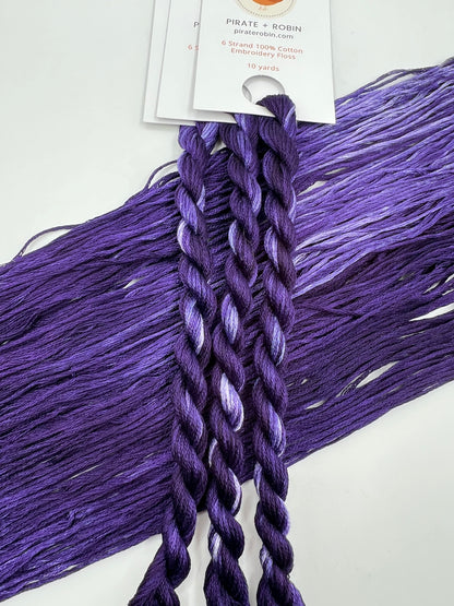 Experiment Purple | Hand dyed, 6 Strand Embroidery Floss