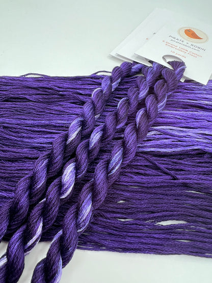 Experiment Purple | Hand dyed, 6 Strand Embroidery Floss