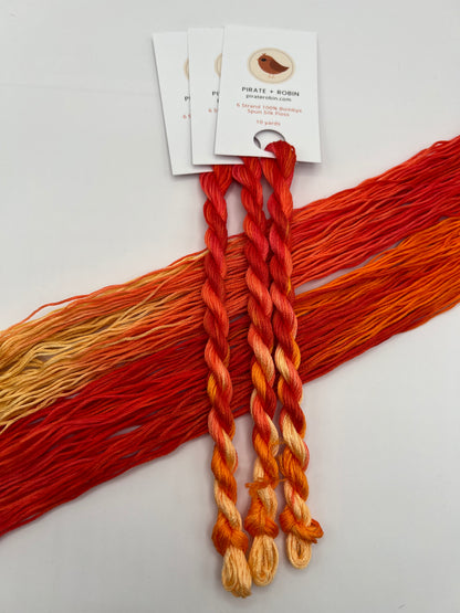 Poppy | Hand dyed, 6 Strand Embroidery Floss