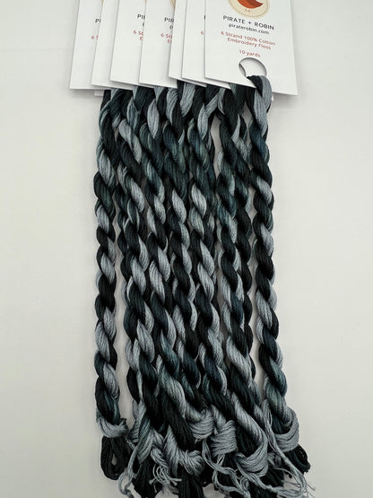 Light Fog | Hand dyed, 6 Strand Embroidery Floss