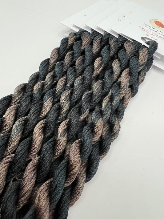 Dark Fog | Hand dyed, 6 Strand Embroidery Floss