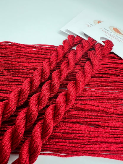 Scarlet | Hand dyed, 6 Strand Embroidery Floss