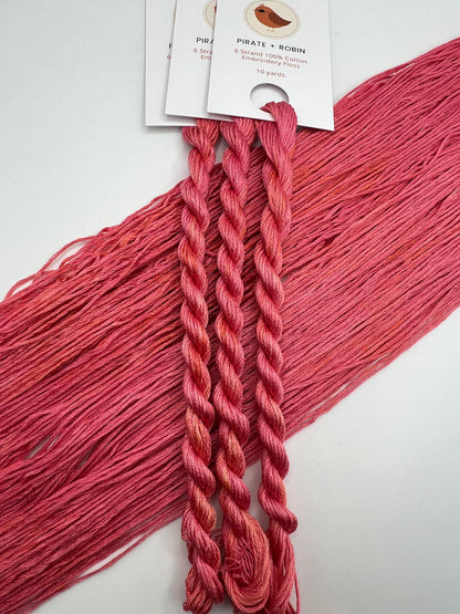 Blush | Hand dyed, 6 Strand Embroidery Floss