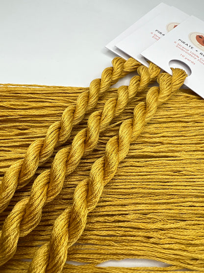 Flax | Size 20 Hand Dyed, 6 cord Cordonnet Thread